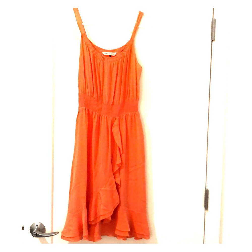 Coral Rebecca Taylor silk dress